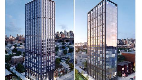 Proposed tower at 26-28 Van Reipen Avenue and 26 Cottage Street