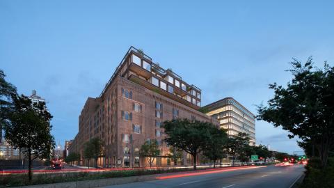 Rendered view of the Chelsea Terminal Warehouse looking east