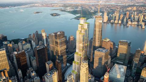 Aerial view of Two World Trade Center
