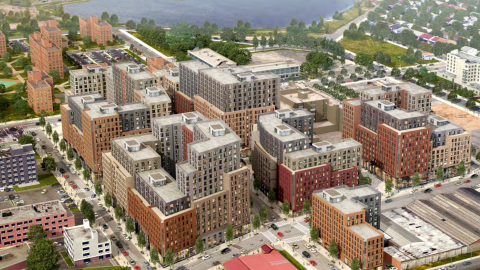 Rendering of the full Edgemere Commons development